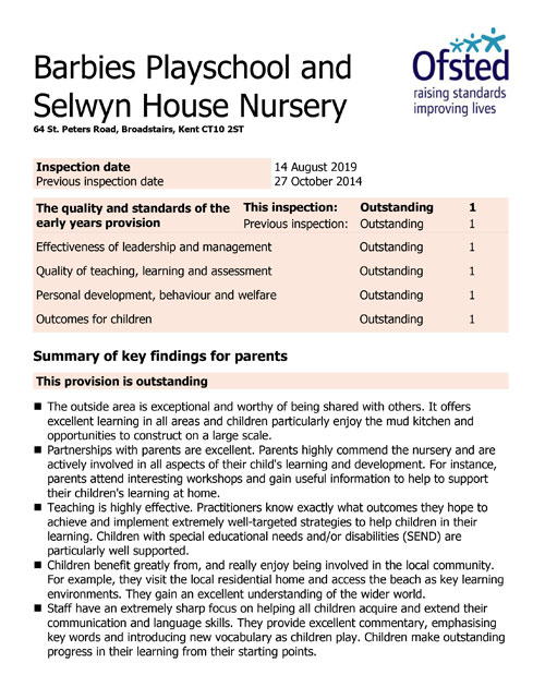 Ofsted report 2014/2015